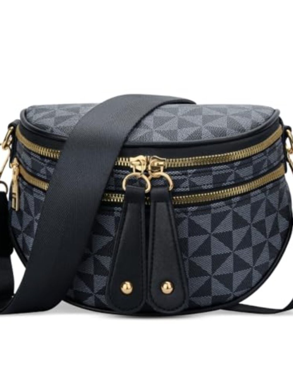 Vegan Leather Crossbody Sling Bag with Adjustable Strap Travel Fanny Pack